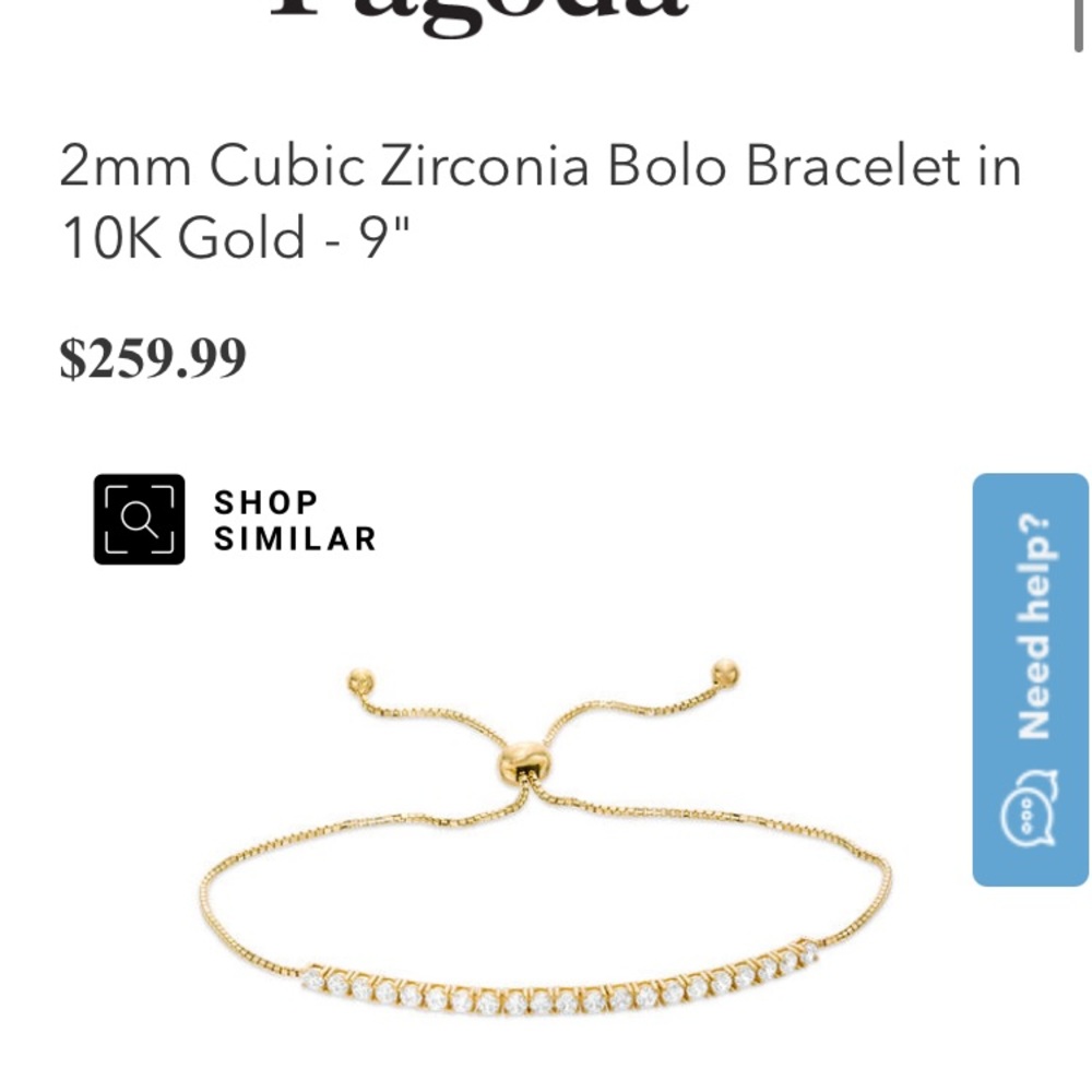 Pagoda 10k gold bracelet